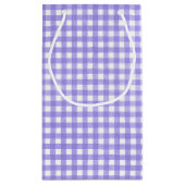 Groene kikker op Paarse Gingham Klein Cadeauzakje (Achterkant)