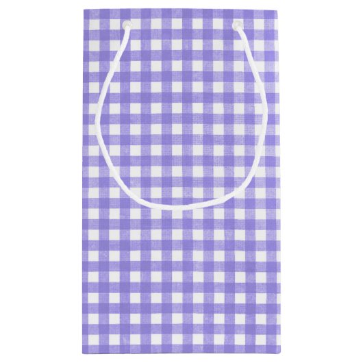 Groene kikker op Paarse Gingham Klein Cadeauzakje (Achterkant)