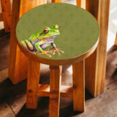 Groene kikker op Patroon Weefsel Papier Decoupage