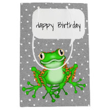 Groene kikker op poka Dots