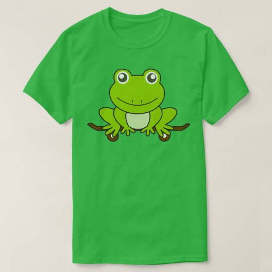 Groene kikker op skateboard Funny Animal T-shirt (Design voorkant)