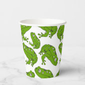 Groene kikker papieren bekers (Achterkant)