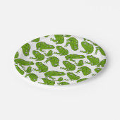 Groene kikker papieren bordje (Gekanteld)