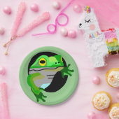 Groene kikker papieren bordje (Feest)