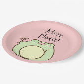 Groene kikker papieren bordje (Gekanteld)