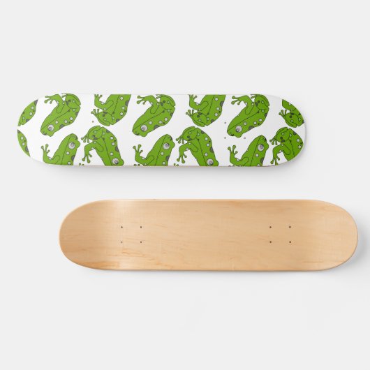 Groene kikker persoonlijk skateboard (Horizontaal)