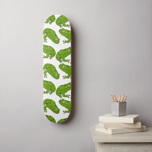 Groene kikker persoonlijk skateboard (Muurkunst)