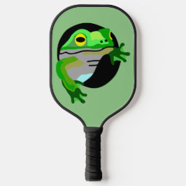 Groene kikker pickleball paddle