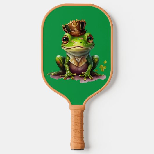 Groene kikker pickleball paddle (Voorkant)