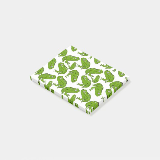 Groene kikker post-it® notes (Schuin)