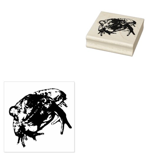 Groene kikker Rubber Stamp Rubberstempel (Gestempeld)