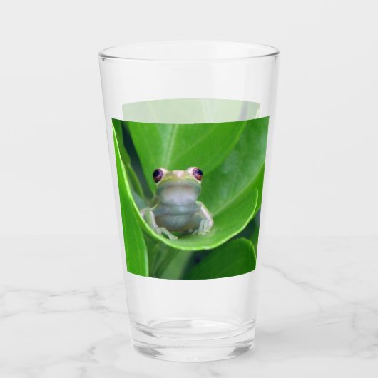 Groene kikker/scheerglas glas (Voorkant)