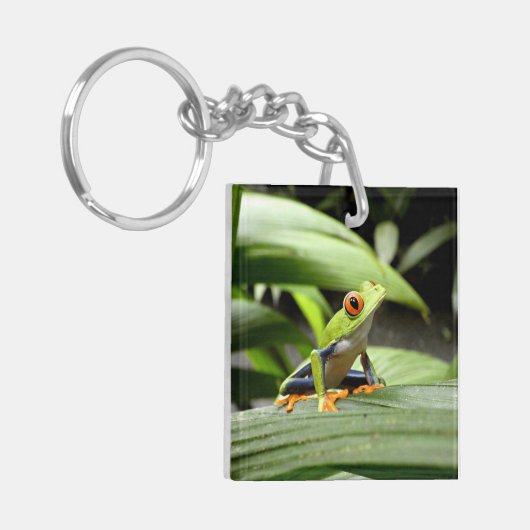 Groene kikker sleutelhanger (Voorkant Links)