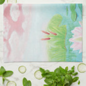 Groene kikker springt in de vijver illustratie theedoek (Gevouwen)