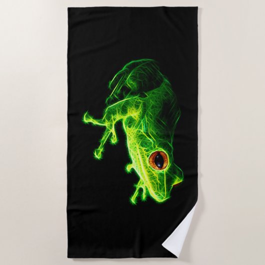 Groene kikker strandlaken (Voorkant)