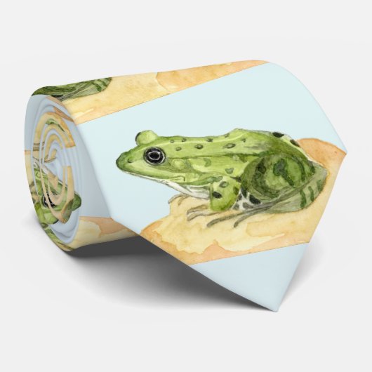 Groene kikker stropdas (Opgerold)