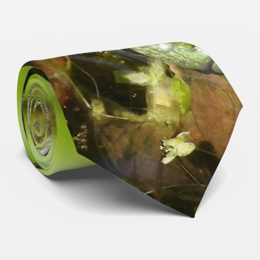 Groene kikker stropdas (Opgerold)