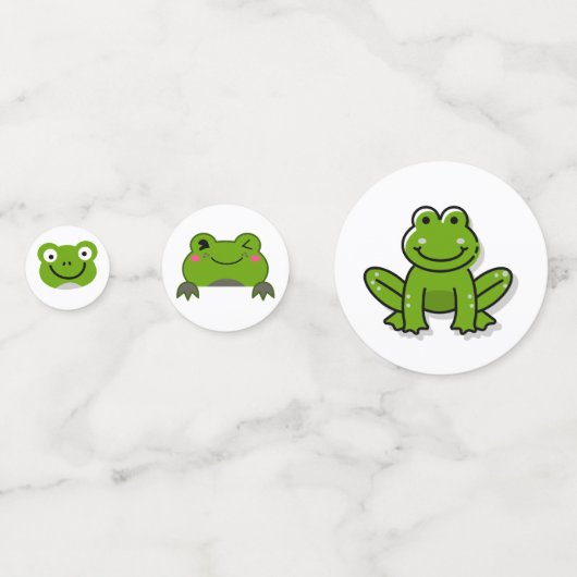 Groene kikker tafelconfetti confetti (Achterkanten)