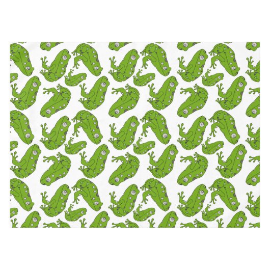 Groene kikker tafelkleed (Voorkant (Horizontaal))