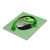 Groene kikker tegeltje (Zijkant)