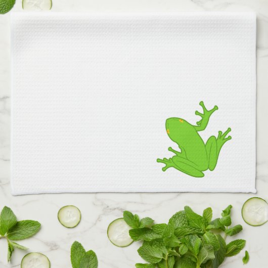 Groene kikker theedoek (Gevouwen)
