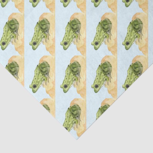 Groene kikker tissuepapier (Detail)