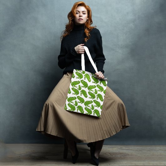 Groene kikker tote bag