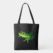 Groene kikker tote bag (Achterkant)
