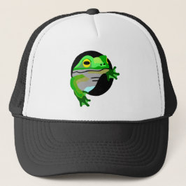 Groene kikker trucker pet