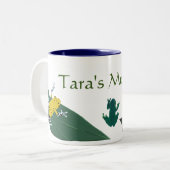 Groene kikker tweekleurige koffiemok (Voorkant links)