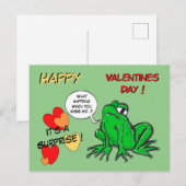 Groene kikker Valentijnsdag ansichtkaart Briefkaart (Voorkant / Achterkant)