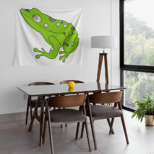 Groene kikker wandkleed