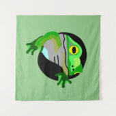 Groene kikker wandkleed (Voorkant (horizontaal))