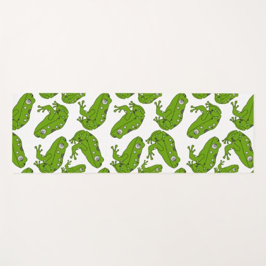 Groene kikker yogamat (Voorkant (horizontaal))