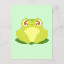 Groene kikker zittend op blad