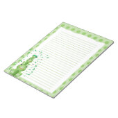 Groene kikkers gestippelde bosdieren notitieblok (Schuin)