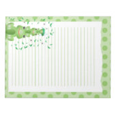 Groene kikkers gestippelde bosdieren notitieblok (Voorkant)