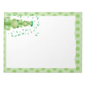 Groene kikkers gestippelde bosdieren notitieblok (Voorkant)