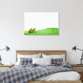 Groene kikkers met verlof canvas afdruk (Insitu (Slaapkamer))