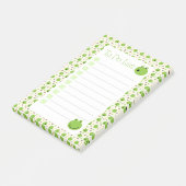 Groene kikkers om een lijst te doen post-it® notes (Schuin)