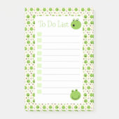 Groene kikkers om een lijst te doen post-it® notes (Voorkant)