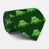 Groene kikkers stropdas (Opgerold)