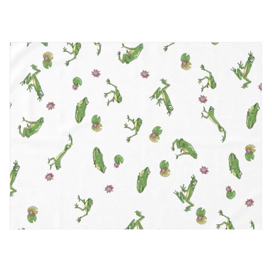 Groene kikkers tafelkleed (Voorkant (Horizontaal))