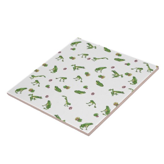 Groene kikkers tegeltje (Zijkant)