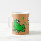 Groene kikkervis Cartoon Koffiekkoffie Mok (Voorkant links)