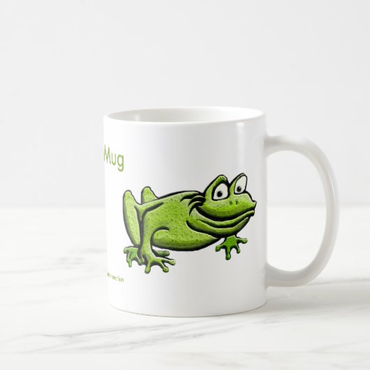 Groene kikkervis-Cartoon Koffiemok (Rechts)