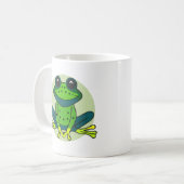 Groene kikkervis-Cartoon Koffiemok (Voorkant links)