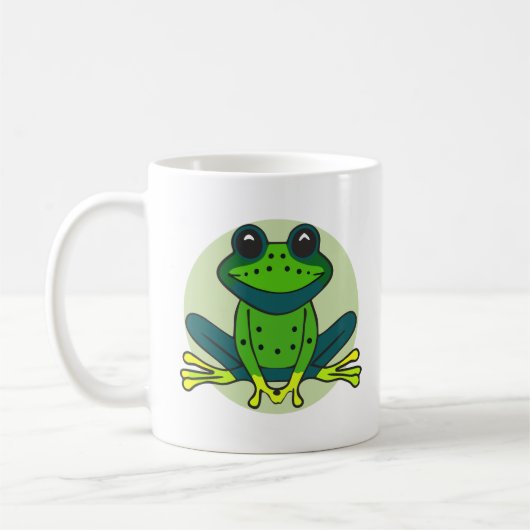 Groene kikkervis-Cartoon Koffiemok (Links)