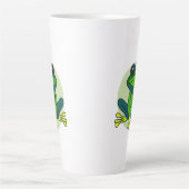 Groene kikkervis-Cartoon Latte Mok (Voorkant)