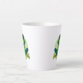 Groene kikkervis-Cartoon Latte Mok (Voorkant)